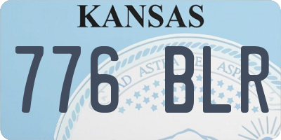KS license plate 776BLR