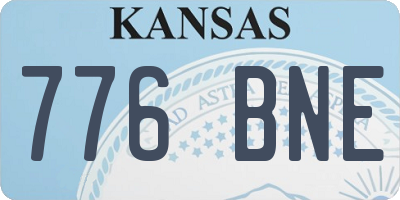 KS license plate 776BNE