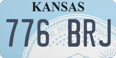 KS license plate 776BRJ