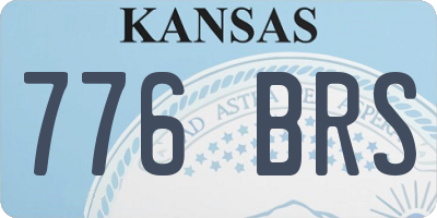 KS license plate 776BRS