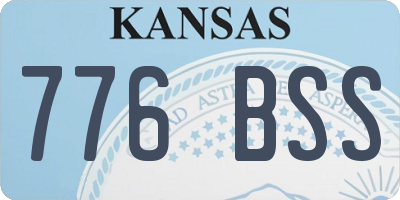 KS license plate 776BSS