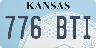 KS license plate 776BTI