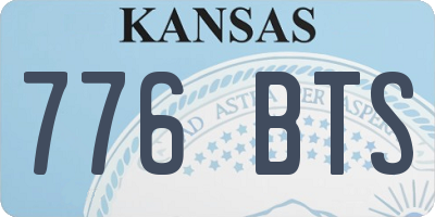 KS license plate 776BTS