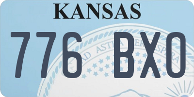KS license plate 776BXO