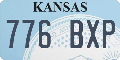 KS license plate 776BXP