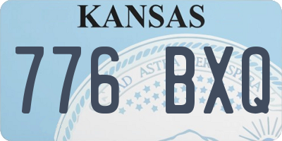 KS license plate 776BXQ