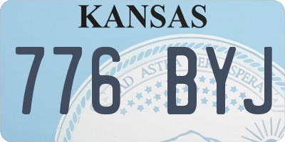 KS license plate 776BYJ