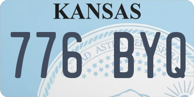KS license plate 776BYQ