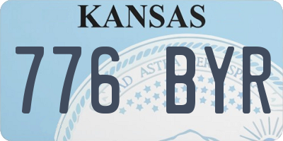 KS license plate 776BYR