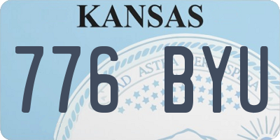 KS license plate 776BYU