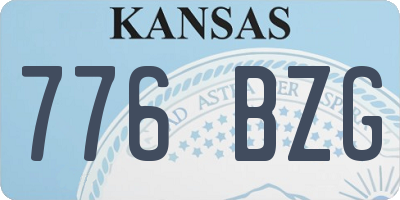 KS license plate 776BZG