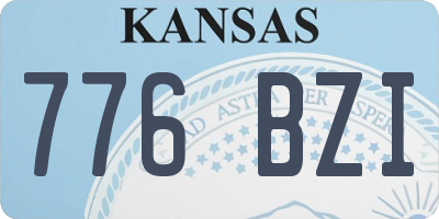 KS license plate 776BZI