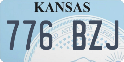 KS license plate 776BZJ