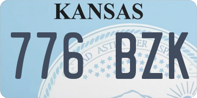 KS license plate 776BZK