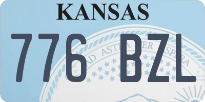 KS license plate 776BZL