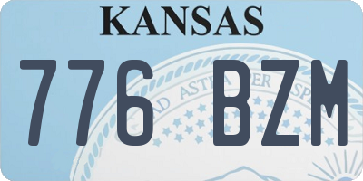 KS license plate 776BZM