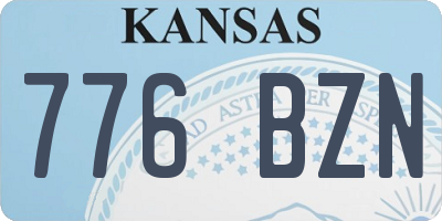 KS license plate 776BZN