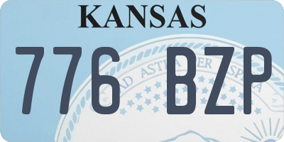 KS license plate 776BZP