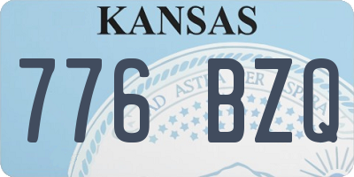 KS license plate 776BZQ