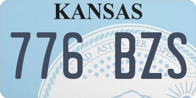 KS license plate 776BZS