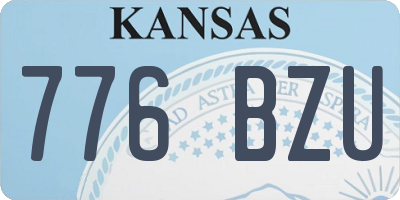 KS license plate 776BZU