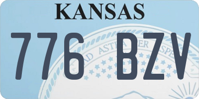 KS license plate 776BZV
