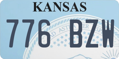 KS license plate 776BZW
