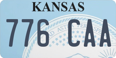 KS license plate 776CAA