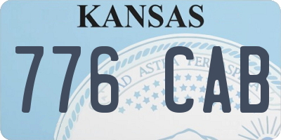 KS license plate 776CAB
