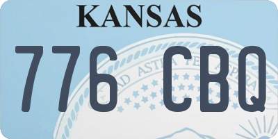 KS license plate 776CBQ