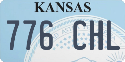 KS license plate 776CHL