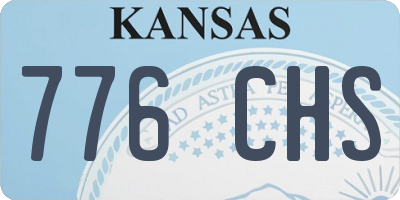 KS license plate 776CHS