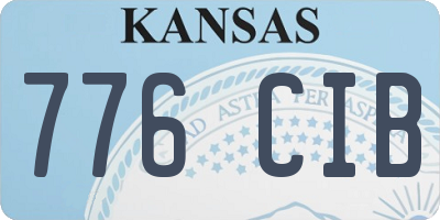 KS license plate 776CIB