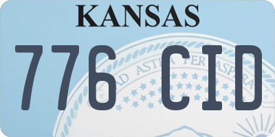 KS license plate 776CID