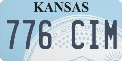 KS license plate 776CIM