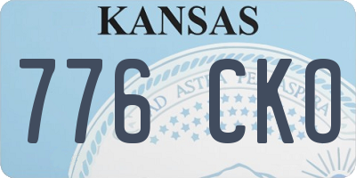 KS license plate 776CKO