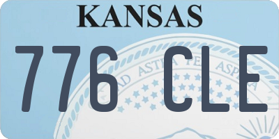 KS license plate 776CLE