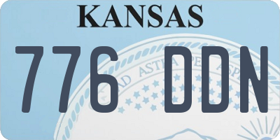 KS license plate 776DDN