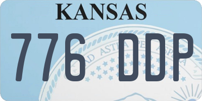 KS license plate 776DDP