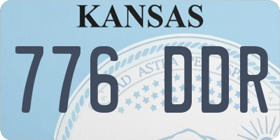 KS license plate 776DDR