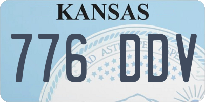 KS license plate 776DDV