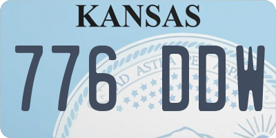 KS license plate 776DDW