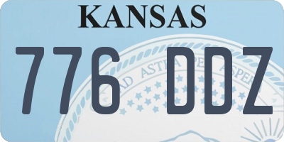 KS license plate 776DDZ