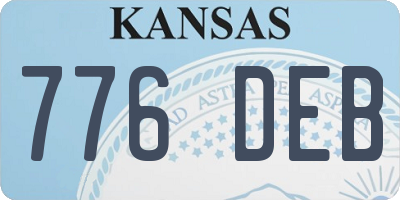 KS license plate 776DEB