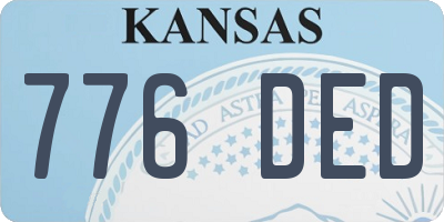 KS license plate 776DED