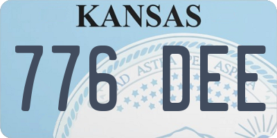KS license plate 776DEE