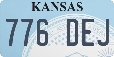 KS license plate 776DEJ