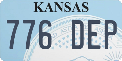 KS license plate 776DEP