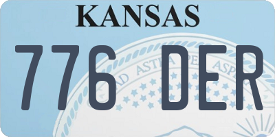 KS license plate 776DER