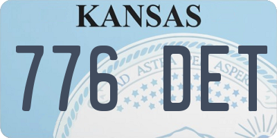 KS license plate 776DET